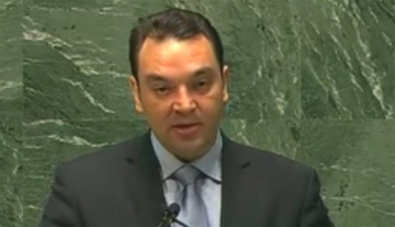 What ethical law arguments can students learn from someone who defended a regime that intentionally attacked civilians on a daily basis? (UN Watch/YouTube)