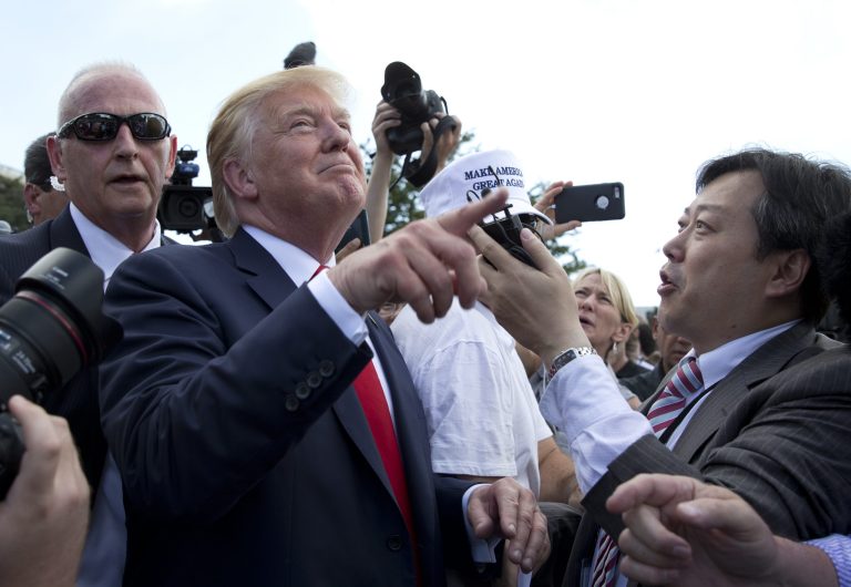 According to a new poll out from CBS News/YouGov, Trump leads Carson 40-12 in New Hampshire, 36-21 in South Carolina, and 29-25 in Iowa. (AP Photo/Carolyn Kaster)