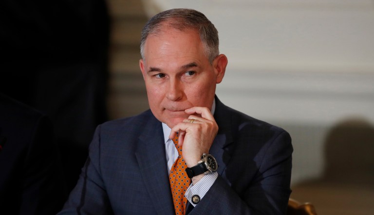 While Environmental Protection Agency Administrator Scott Pruitt requires a full-time security detail to protect him from environmental terrorists, the degree and cost of his security arrangements are significantly higher than those of his predecessors. (AP Photo/Carolyn Kaster)