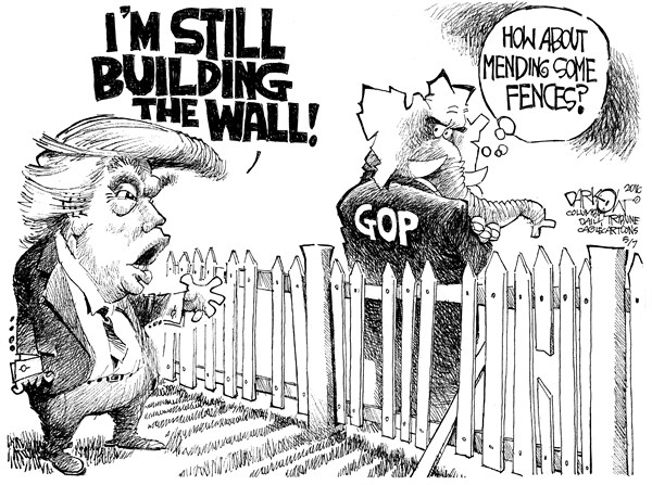 Editorial cartoon: How about mending some fences