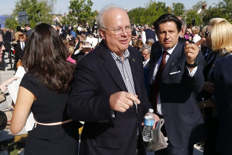 In recent months, Karl Rove has barely even mentioned likely GOP presidential candidate Jeb Bush in any of his multiple Fox hits or his weekly Wall Street Journal column. (AP Photo)Â 