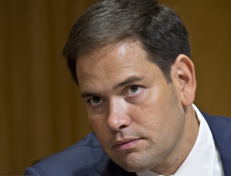 Sen. Marco Rubio, R-Fla. is seen on Capitol Hill in Washington. A vote for war can make or break a White House hopeful. (AP/J. Scott Applewhite)