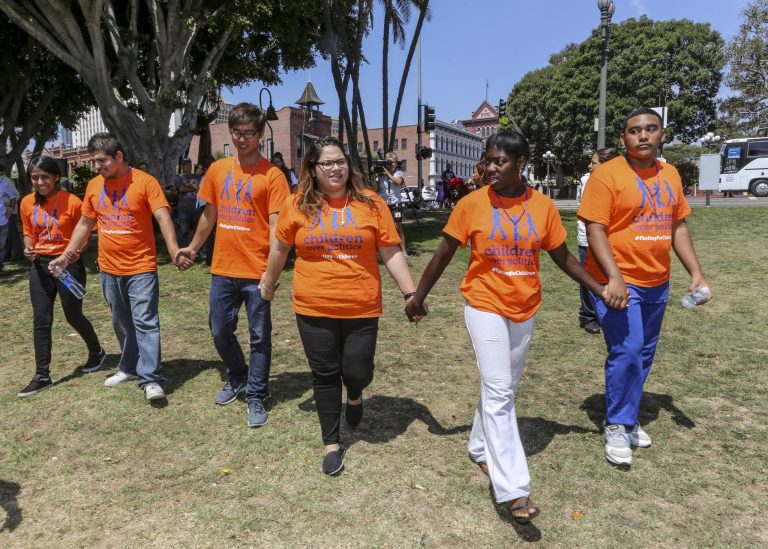 The Trump order specifically excluded Dreamers—illegals brought here as children—from threat of deportation. (AP Photo/Damian Dovarganes)