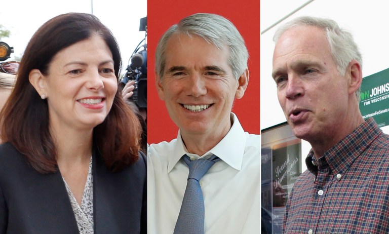 Donald Trump isn't having the kind of harmful down-ballot impact on Republicans that some predicted would turn both the House and Senate over to Democrats — at least so far. (AP Photos)