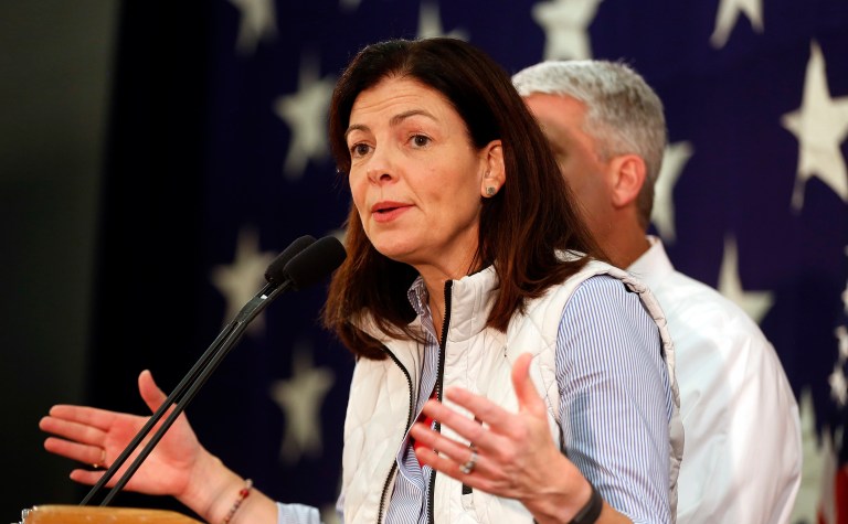 Outgoing Sen. Kelly Ayotte, R-N.H., is at the top of President-elect Trump's list for secretary of defense, according to a report. (AP Photo/Jim Cole)