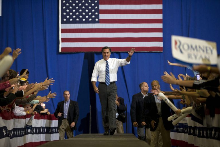 Republican presidential candidate Mitt Romney in Asheville, N.C. (AP Photo)