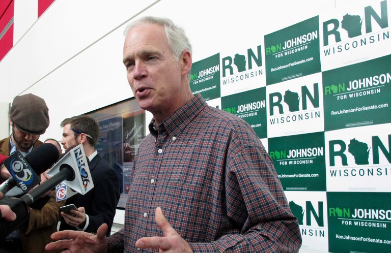 Sen. Ron Johnson, R-Wis. hopes the anti-Washington sentiment will secure him re-election in November. (AP Photo/Scott Bauer, File)