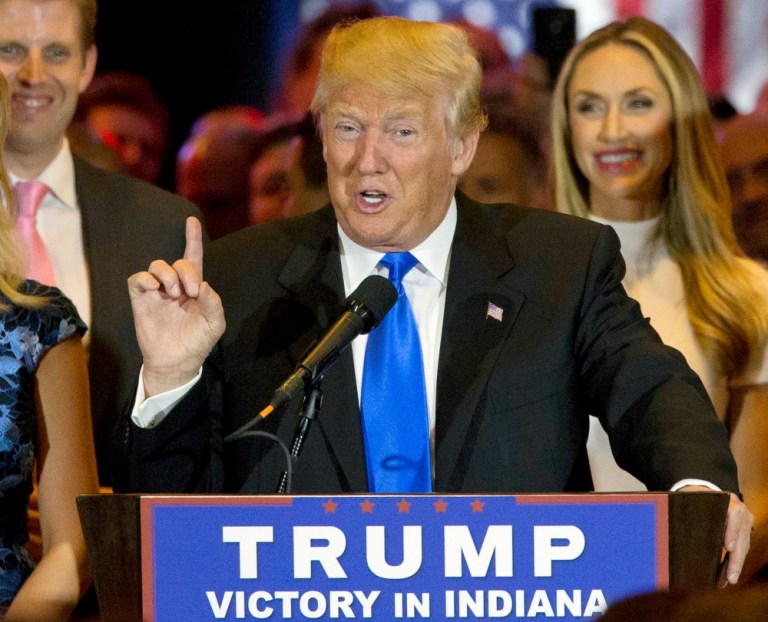 Just as Thursday May 12 began to slide slowly to Friday the 13, three stories popped up on the airwaves about Donald Trump that sounded that old manic horn. (AP Photo)