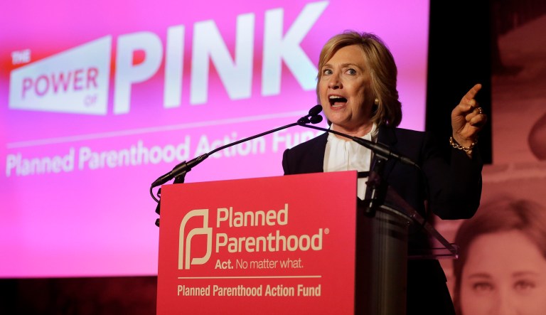 In the states they control, Democrats are legalizing the abortion of almost-born babies for any reason at taxpayers' expense. There's no doubt that they'd do so on a national level if given the chance. (AP Photo/Steven Senne)