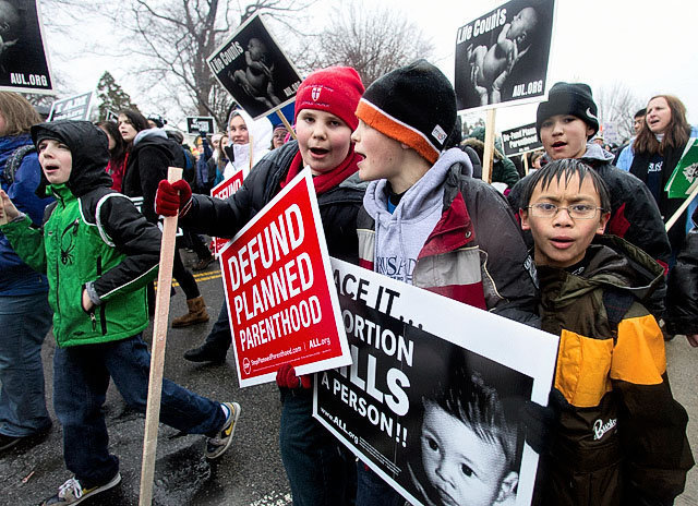 Scene from last year's March for Life in Washington. AP Photo