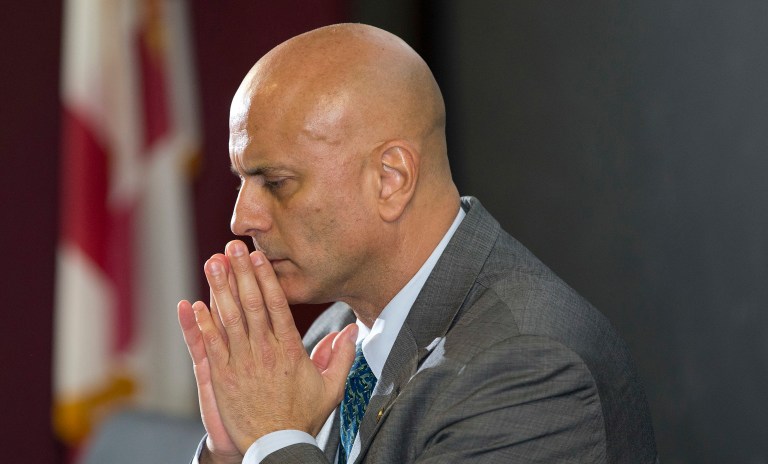 Tim Canova lost to Debbie Wasserman Schultz in a 2016 primary contest for Florida's 23rd Congressional District with 43 percent of the vote versus 57 percent, according to Ballotpedia. (AP Photo/Wilfredo Lee)