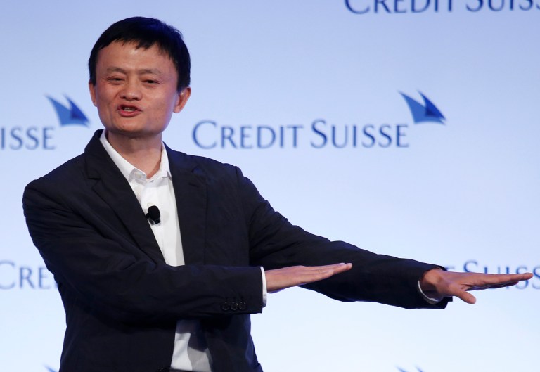 Jack Ma, chairman of China's largest e-commerce firm Alibaba Group, gestures during a conference in Hong Kong Wednesday, March 20, 2012. Ma expects 30 percent of China's total retail sales to be conducted online in five years' time. 