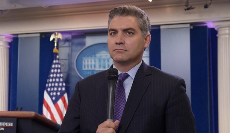During the briefing, Acosta insinuated that the White House wants to allow only immigrants from Great Britain and Australia into the U.S. because they can speak English.
