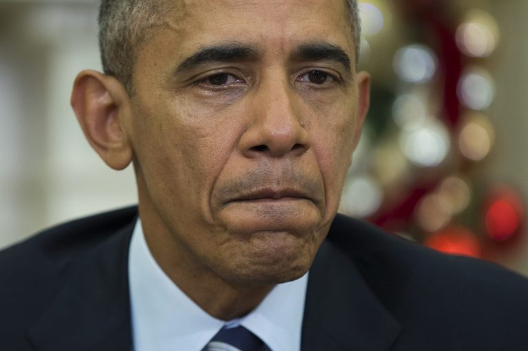 Obama is a distant and discredited leader, hopelessly out of touch with the legitimate fears of the public. (AP Photo/Evan Vucci)