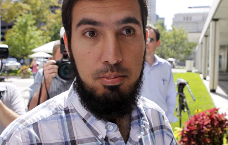 In this Sept. 17, 2009 file photo, Najibullah Zazi arrives at the federal building for questioning by the FBI in Denver. (AP Photo/Ed Andrieski, File)