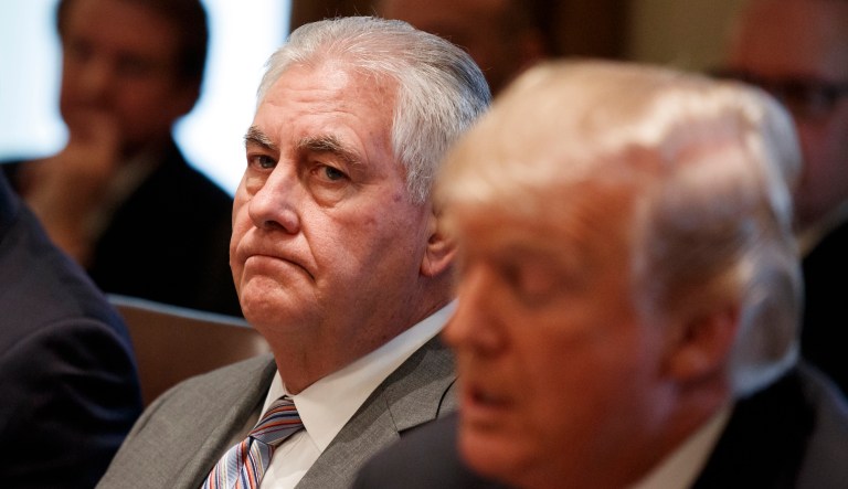 Secretary of State Rex Tillerson said Tuesday that President Trump's rumored remarks about 