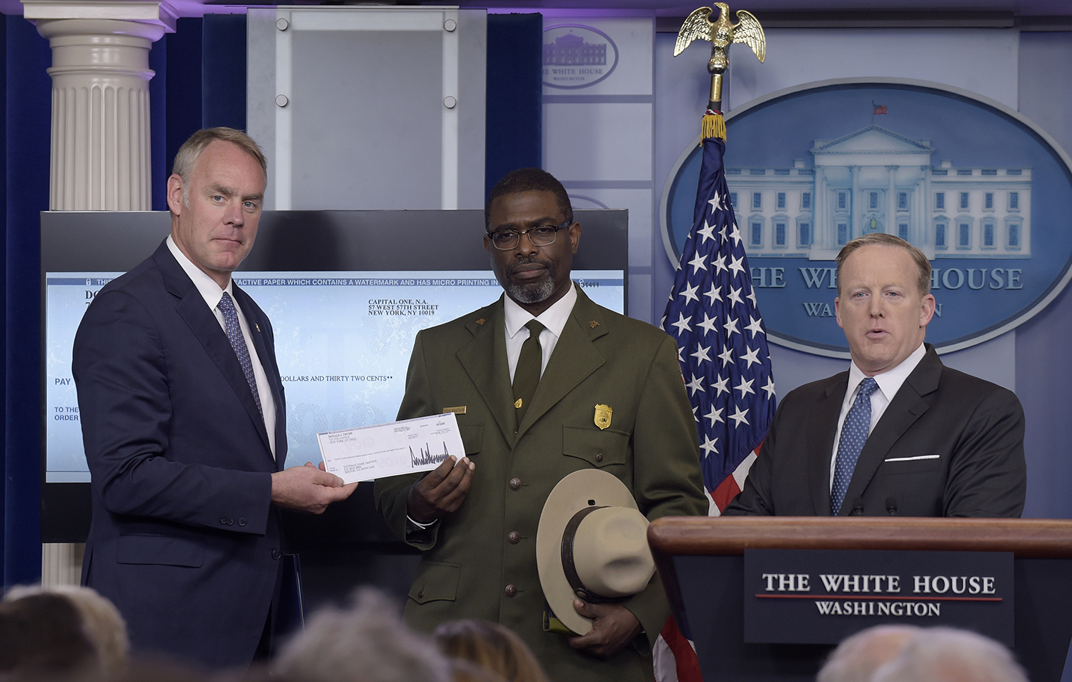 Trump donates first quarter salary to National Park Service