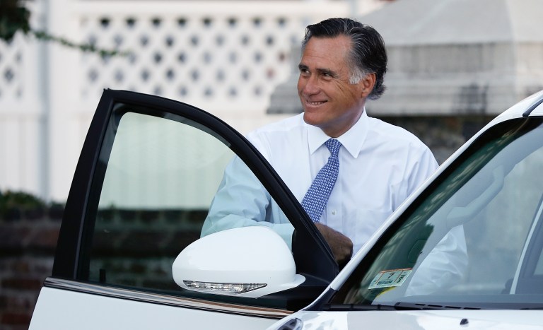 "I'm not going to open a door and I'm not going to close a door. All doors are open," said Mitt Romney. (AP Photo/Carolyn Kaster)