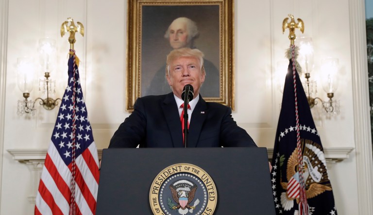 The president made a good and decent statement, one that would've been more than welcome two days ago. (AP Photo/Evan Vucci)