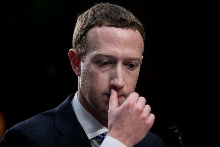 Facebook CEO Mark Zuckerberg testifies before a joint hearing of the Commerce and Judiciary Committees on Capitol Hill, Tuesday, April 10, 2018, about the use of Facebook data to target American voters in the 2016 presidential election.