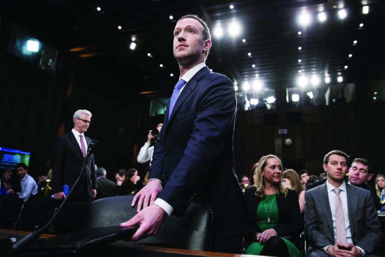 Facebook CEO Mark Zuckerberg testifies before a joint hearing of the Commerce and Judiciary Committees on Capitol Hill, Tuesday, April 10, 2018, about the use of Facebook data to target American voters in the 2016 presidential election.