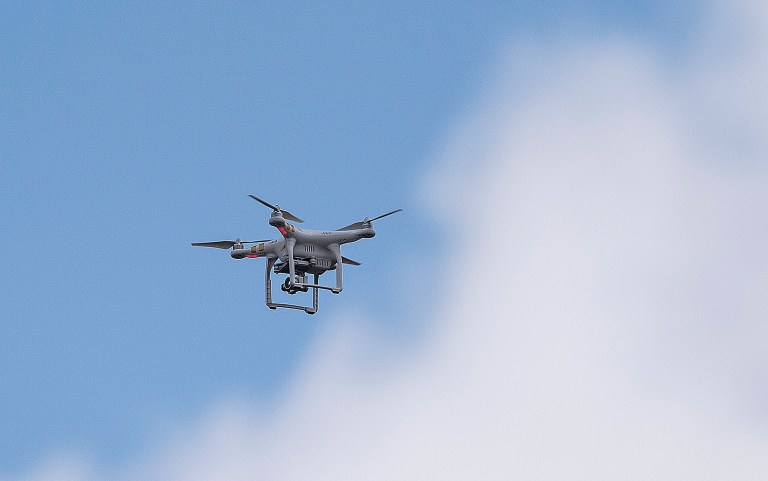 U.S. Customs and Border Protection agents apprehended a man they believed to be transporting illegal drugs over the border via a remote-controlled drone. (AP Photo/Mike Stewart)