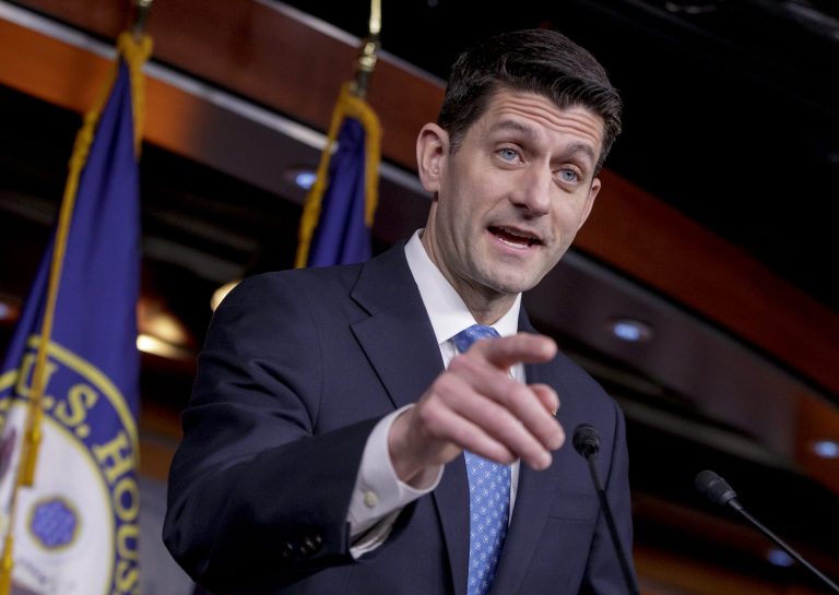 House speaks Paul Ryan of Wis. discusses the Republican agenda as he faces reporters during a news conference on Capitol Hill in Washington, Thursday, March 30, 2017. (AP Photo/J. Scott Applewhite)