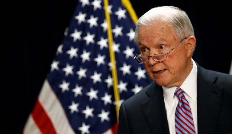 Attorney General Jeff Sessions on Tuesday would not reveal if he voted for embattled GOP candidate Roy Moore to fill the remainder of his term in the Senate representing Alabama. (AP Photo/Patrick Semansky)