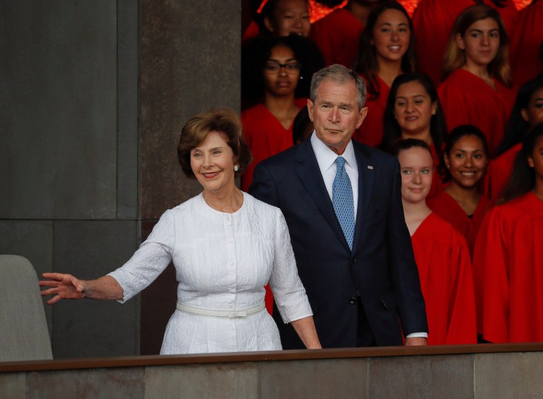 Ex-president and wife Laura 