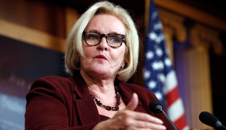 Vulnerable incumbent Democratic Sen. Claire McCaskill of Missouri is statistically tied with Republican Josh Hawley in a new GOP poll. 