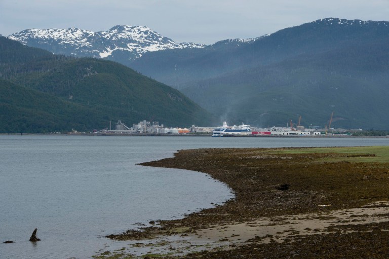 Snowcapped mountains rise above Kitimat, British Columbia, Tuesday, June 17, 2014. Canada's government on Tuesday approved a controversial pipeline proposal that would bring oil to the Pacific Coast for shipment to Asia, a major step in the country's efforts to diversify its oil exports if it can overcome fierce opposition from environmental and aboriginal groups. Enbridge's Northern Gateway project would transport 525,000 barrels of oil a day from Alberta's oil sands to the Pacific to deliver oil to Asia, mainly energy-hungry China.  About 220 large oil tankers a year would visit the Pacific coast town of Kitimat and opponents fear pipeline leaks and a potential tanker spill on the pristine Pacific coast. (AP Photo/The Canadian Press, Jonathan Hayward)
