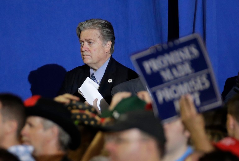 Bannon has a close relationship with Heritage board member Rebekah Mercer, the wealthy daughter of a conservative hedge fund manager. (AP Photo/Patrick Semansky)