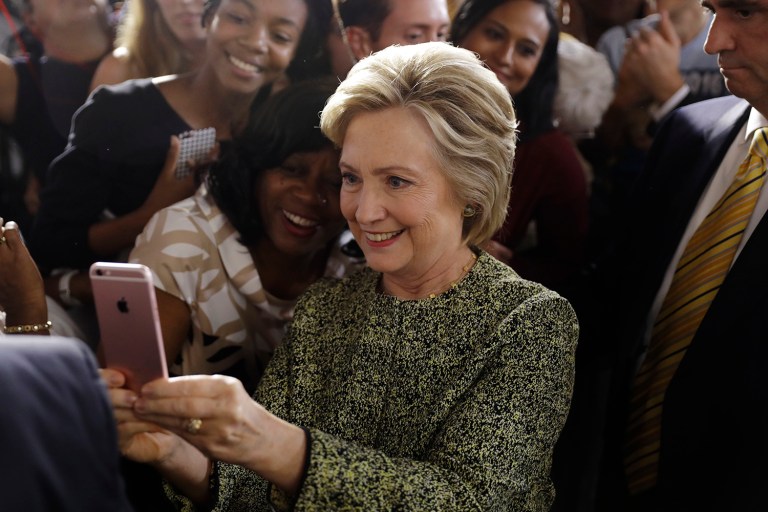 Democratic presidential candidate Hillary Clinton appealed directly to younger voters in an address that balanced criticism of Trump with why she is running for president and what she would do if elected. (AP Photo/Matt Rourke)