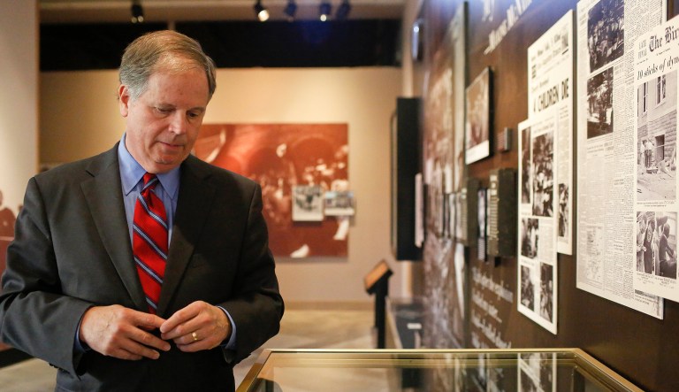Since the allegations of sexual assault against Roy Moore came out, Doug Jones has been outspending Moore by a margin of 10-to-1, but it hasn't been reflected in public polls. (AP Photo/Brynn Anderson)