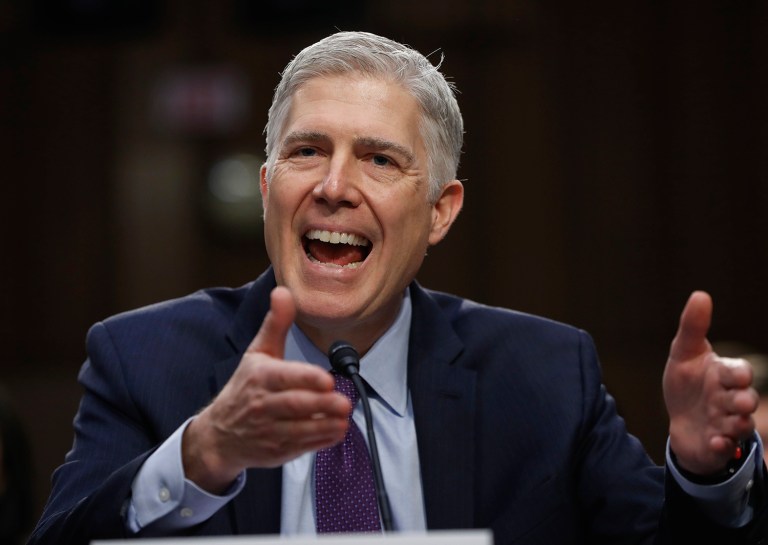 Supreme Court Justice nominee Neil Gorsuch told the Senate Judiciary Committee that he does not think the president has the authority to intercept the communications of Americans. (AP Photo/Pablo Martinez Monsivais)