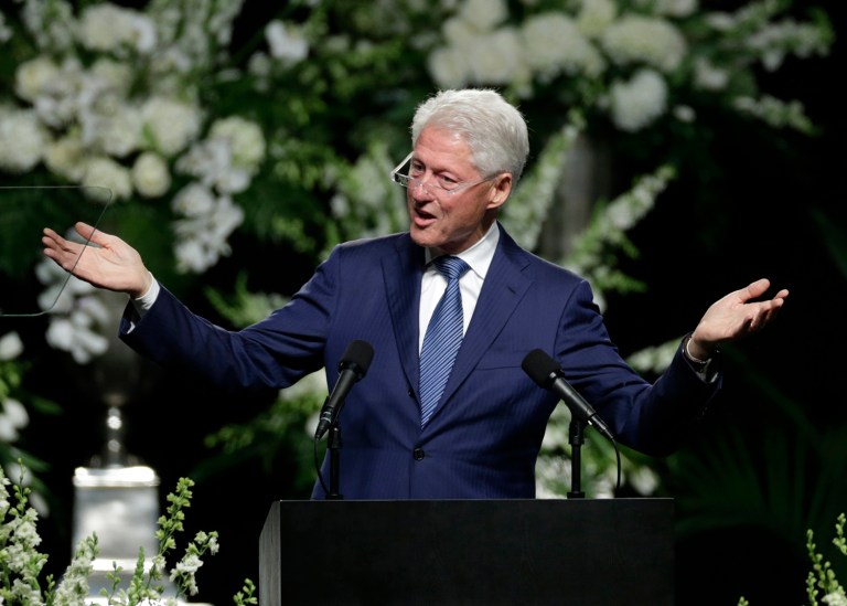 Republicans and the media have focused on Loretta Lynch's judgment for agreeing to the meeting, largely letting Bill Clinton off the hook for his part in the mini scandal. (AP Photo)