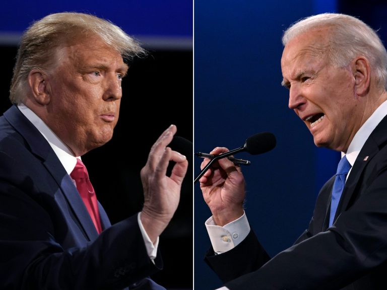 Former President Donald Trump and President Joe Biden. 
