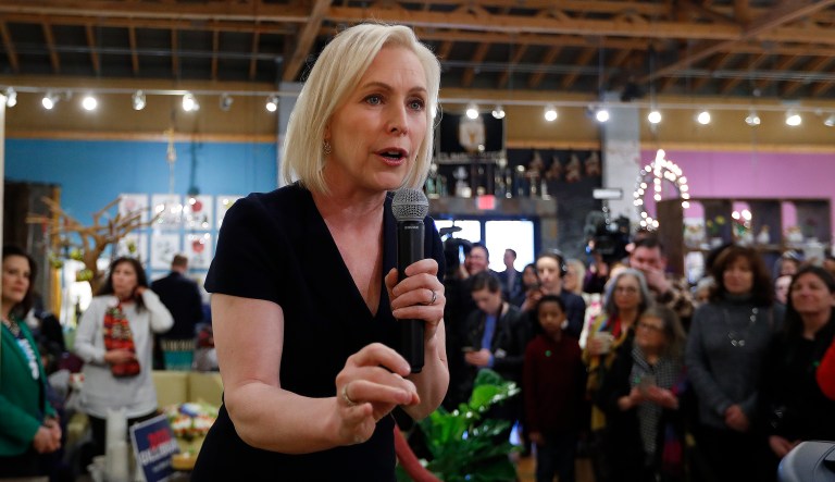 Democratic presidential candidate Sen. Kirsten Gillibrand, D-N.Y., speaks at a campaign meet-and-greet in Clawson, Mich., Monday, March 18, 2019.
