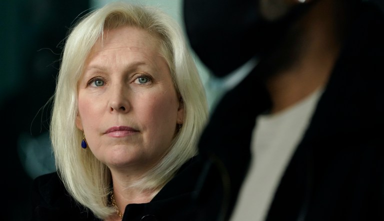 U.S. Sen. Kirsten Gillibrand speaks at a womenâs luncheon Reed hosted for her in Columbia, S.C, on Saturday, Feb. 9, 2019. The New York Democrat is spending three days in the critical early-voting state of South Carolina as she explores a 2020 run for president.