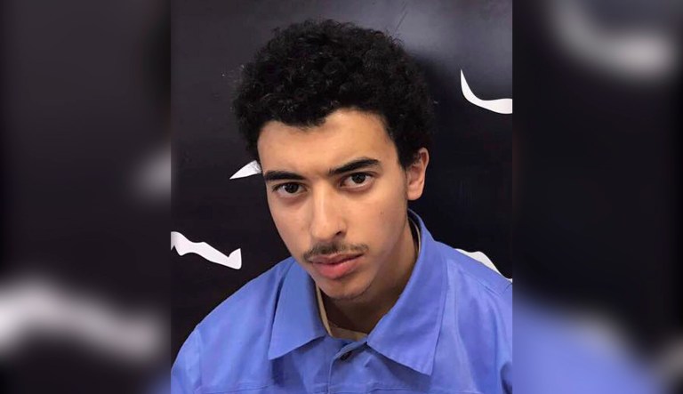 An undated photo issued Wednesday by Force for Deterrence in Libya shows Hashem Abedi, the brother of Manchester Arena bomber Salman Abedi. British police said Wednesday that Hashem Abedi, a key suspect in the 2017 Manchester Arena bombing that killed 22 people, has been arrested at a London airport after being extradited from Libya. 