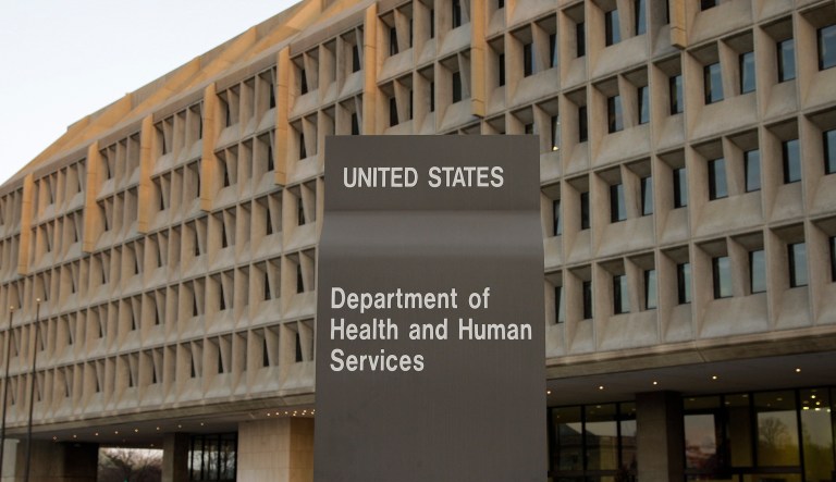 In this April 5, 2009, photo, the Department of Health and Human Services building is seen in Washington. 