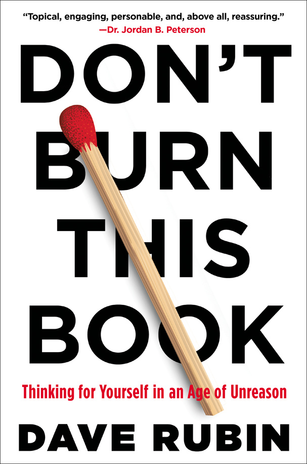 The cover for Dave Rubin's book, "Don't Burn This Book," is seen.