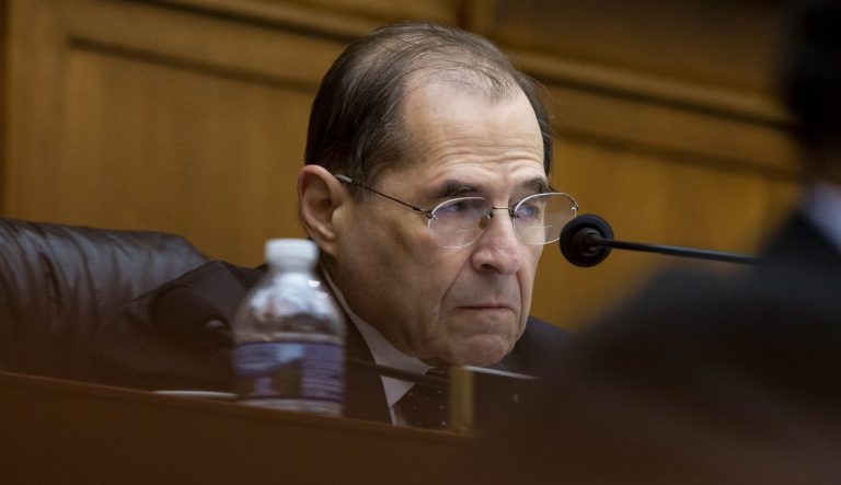 Rep. Jerry Nadler, a Democrat from New York and chairman of the House Judiciary committee, listens during a hearing in Washington, D.C., on Thursday, May 2, 2019.