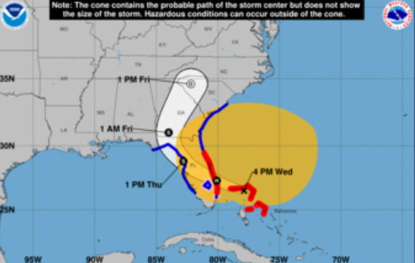 Nicole becomes hurricane on approach to Florida