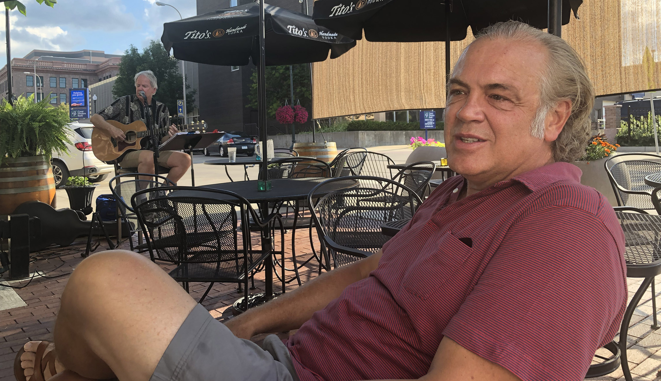 Sioux Falls businessman and former Democratic U.S. Senate candidate Rick Weiland is seen at a bistro in Sioux Falls, South Dakota.