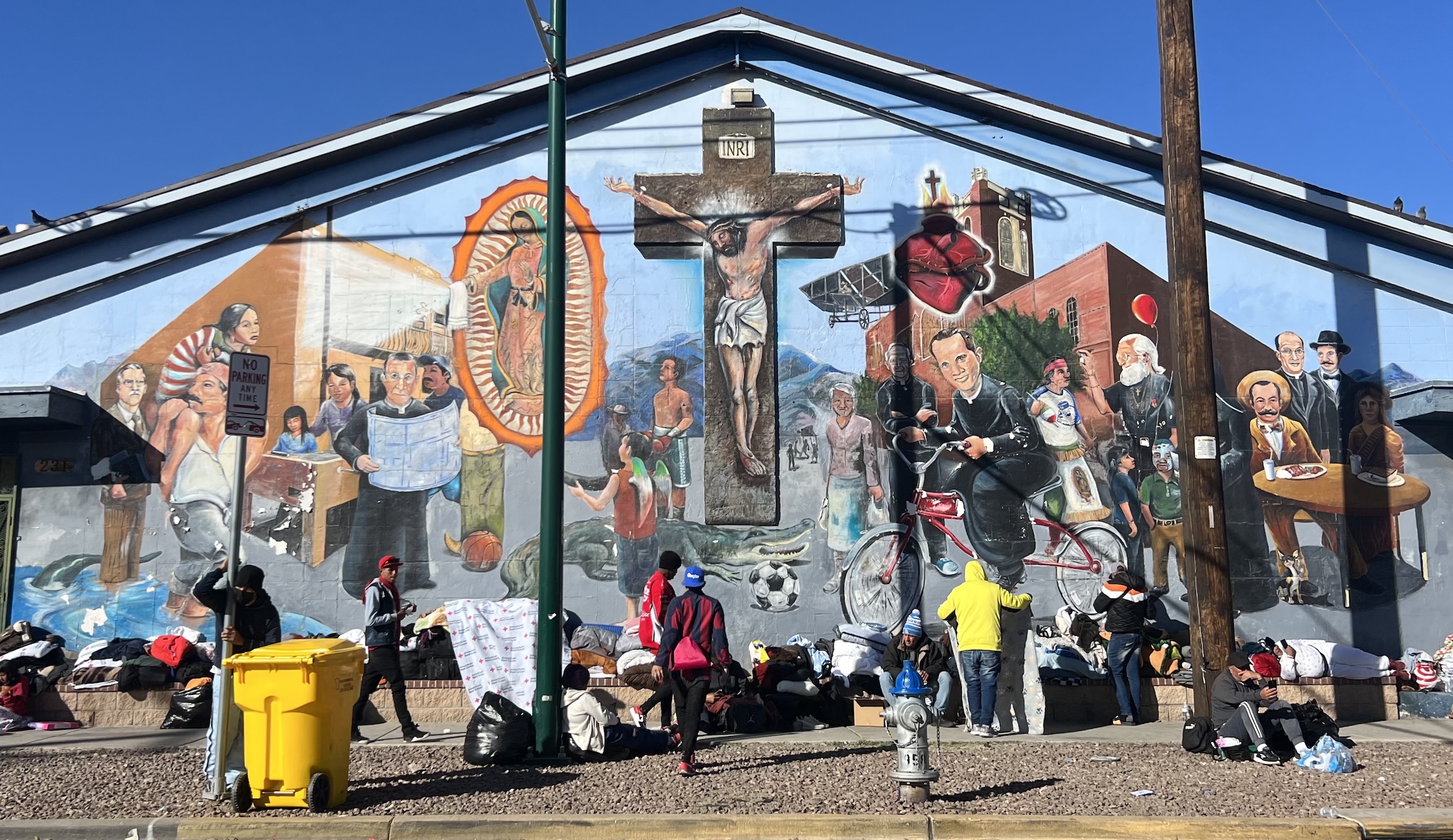 Inside the El Paso city block where Biden’s border crisis flows into the streets