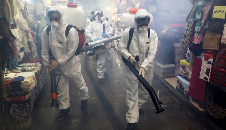 Supreme Leader Ayatollah Ali Khamenei, right, speaks with Cuban President Miguel DÃ­az-Canel, center, as Iranian President Ebrahim Raisi listens in their meeting in Tehran, Iran, on Monday, Dec. 4, 2023. 
