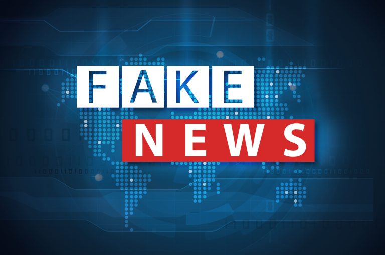 Fake news and misinformation on the internet concept.