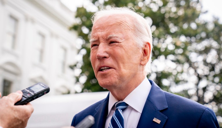 President Joe Biden speaks with members of the media before boarding Marine One on the South Lawn of the White House in Washington, Wednesday, June 28, 2023, for a short trip to Andrews Air Force Base, Md., and then on to Chicago. 