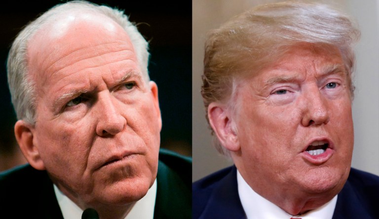 John Brennan and Donald Trump.